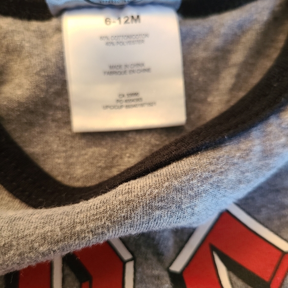 AC/DC grey short sleeved onesie/bodysuit - Picture 3 of 4